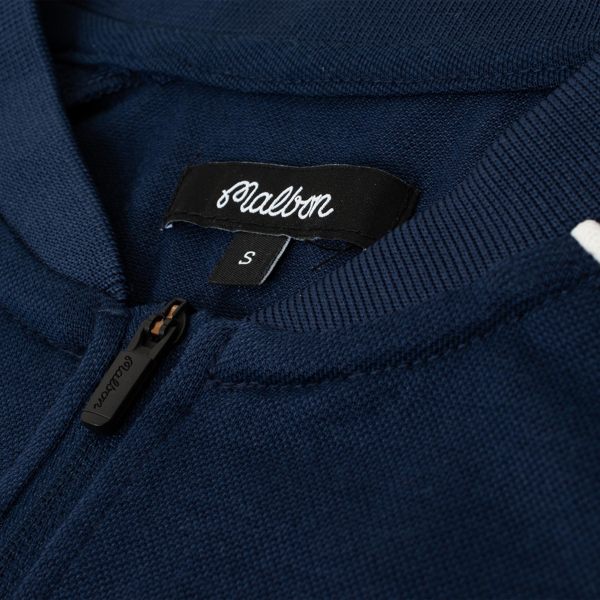 Malbon Golf Cooper Bucket Blade Collar Polo Shirt Navy